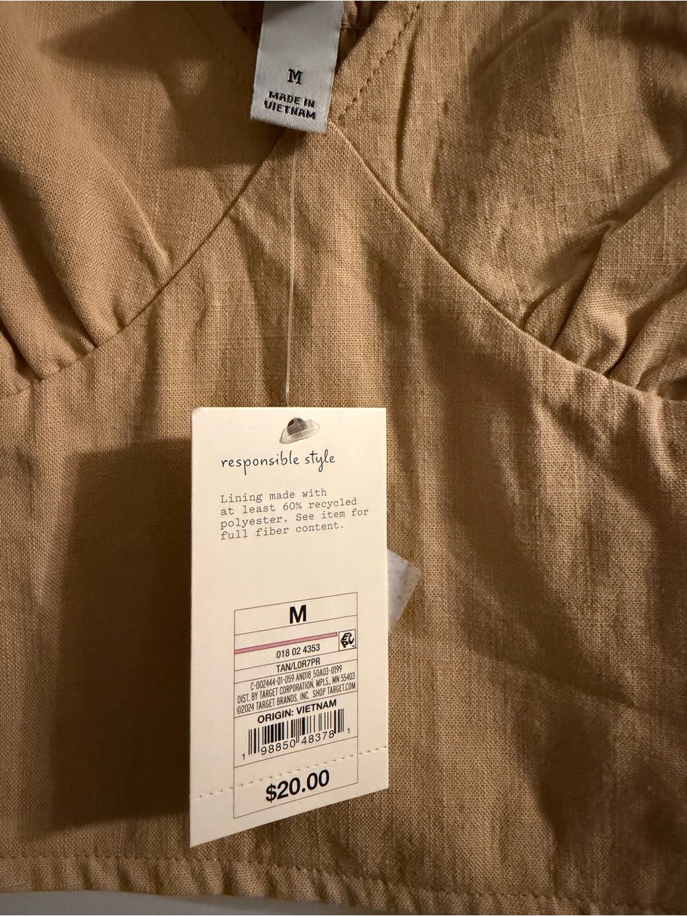 Target Tan Ruffle-Strap Cropped Tank - Picture 2 of 3
